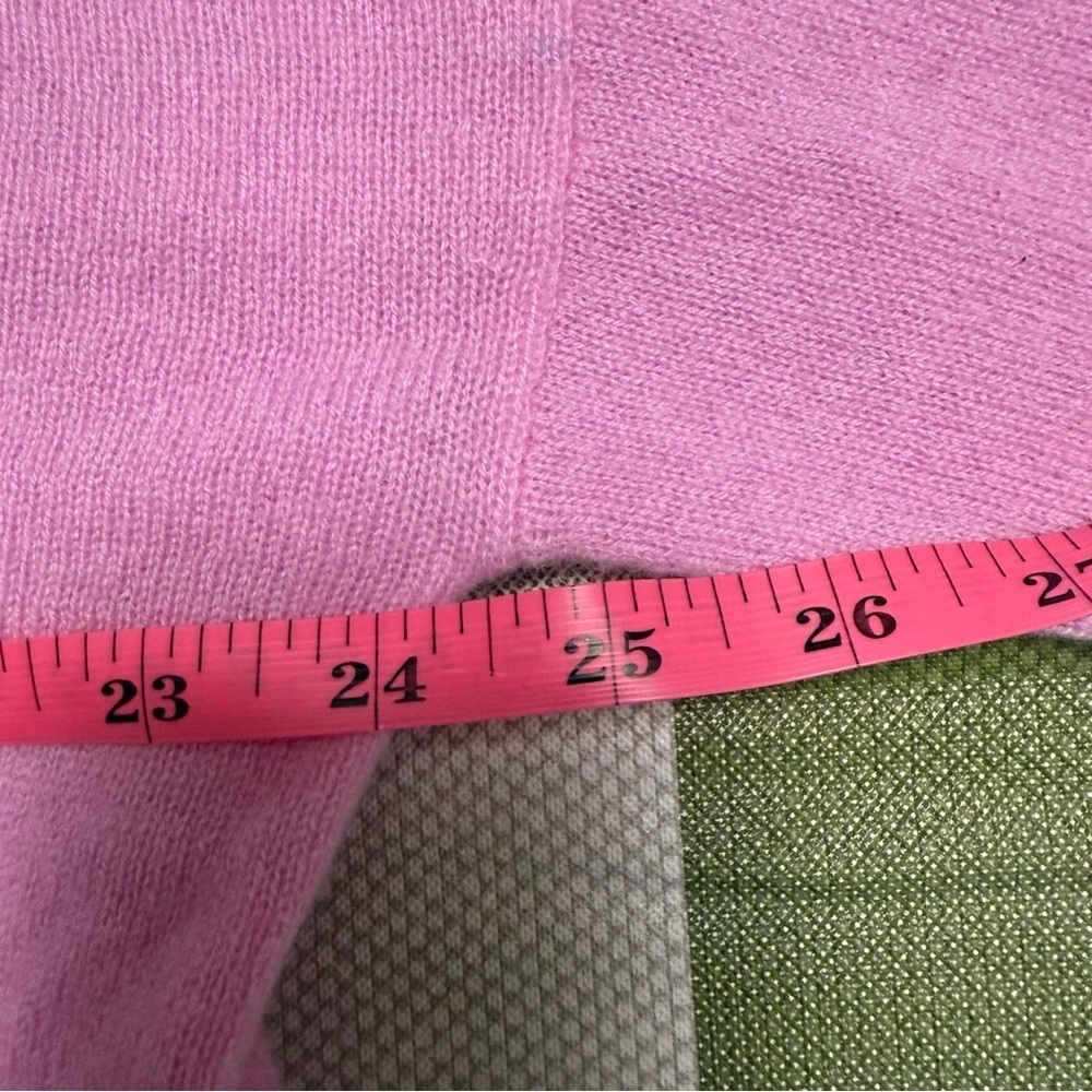 NEW Kinross 100% Cashmere Sweater- Pink Easy Crew Pullover Oversized- M - Picture 6 of 12